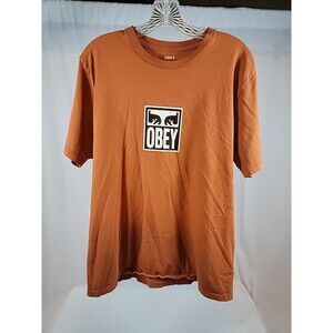Obey Men's Large Short Sleeve Shirt Size Large Cut# 606759 Logo